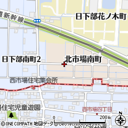 愛知県稲沢市北市場南町周辺の地図