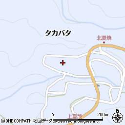 愛知県豊田市夏焼町タカバタ周辺の地図