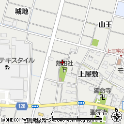 愛知県稲沢市平和町上三宅上屋敷周辺の地図