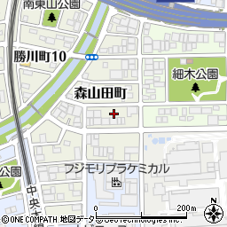 愛知県春日井市森山田町周辺の地図