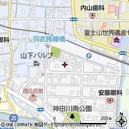 静岡県富士宮市神田川町22周辺の地図