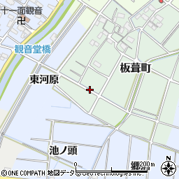 愛知県稲沢市板葺町周辺の地図