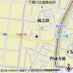 愛知県愛西市下東川町蔵之段27周辺の地図