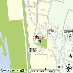 愛知県愛西市給父町南部周辺の地図