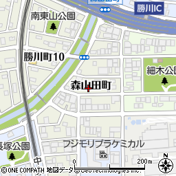 愛知県春日井市森山田町41周辺の地図