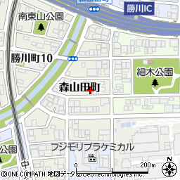 愛知県春日井市森山田町38周辺の地図