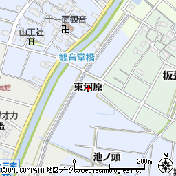 愛知県稲沢市平和町観音堂東河原周辺の地図
