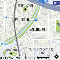 愛知県春日井市森山田町43周辺の地図