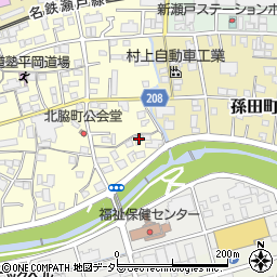 愛知県瀬戸市北脇町179周辺の地図