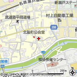 愛知県瀬戸市北脇町169周辺の地図