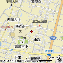 愛知県稲沢市平和町法立東瀬古周辺の地図