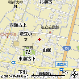 愛知県稲沢市平和町法立（東瀬古）周辺の地図