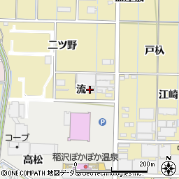 愛知県稲沢市北島町流周辺の地図
