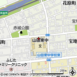 名古屋市立山田東中学校周辺の地図