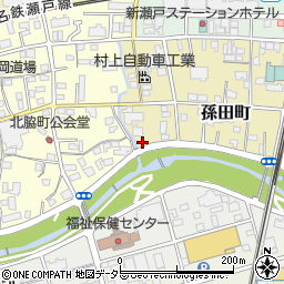 愛知県瀬戸市孫田町86周辺の地図
