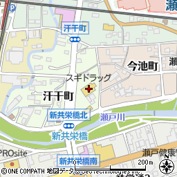 スギ薬局　汗干店周辺の地図