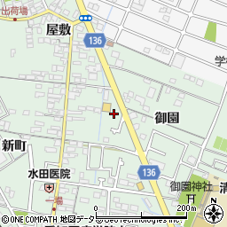 愛知県清須市一場御園周辺の地図