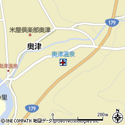 「道の駅」奥津温泉公衆トイレ周辺の地図