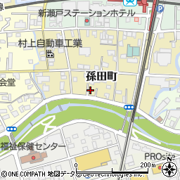 愛知県瀬戸市孫田町78-2周辺の地図