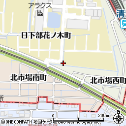 愛知県稲沢市日下部花ノ木町3周辺の地図