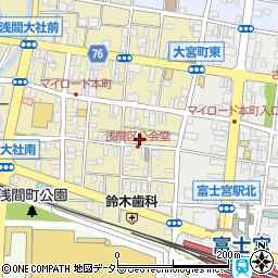 静岡県富士宮市大宮町14-13周辺の地図