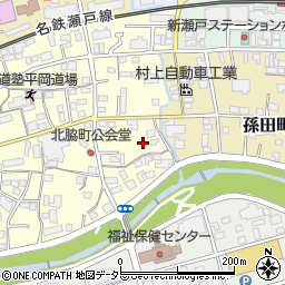 愛知県瀬戸市北脇町176周辺の地図