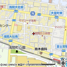 静岡県富士宮市大宮町15-11周辺の地図