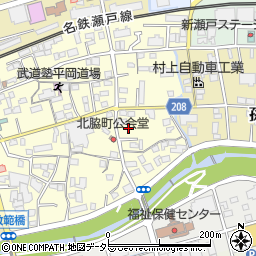愛知県瀬戸市北脇町173周辺の地図