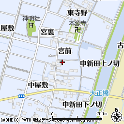 愛知県稲沢市祖父江町三丸渕宮前34-1周辺の地図