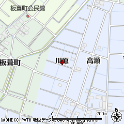愛知県稲沢市西溝口町川原周辺の地図