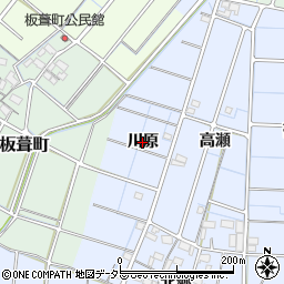 愛知県稲沢市西溝口町（川原）周辺の地図