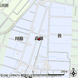 愛知県稲沢市西溝口町高瀬周辺の地図