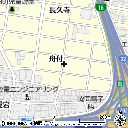 愛知県清須市春日舟付周辺の地図