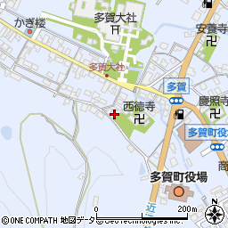滋賀県多賀町（犬上郡）多賀周辺の地図