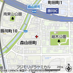 愛知県春日井市森山田町22周辺の地図