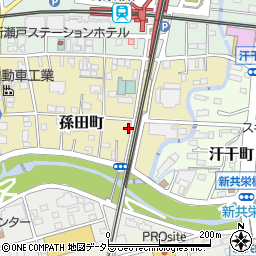 愛知県瀬戸市孫田町64-17周辺の地図