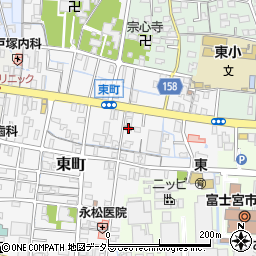 富士宮東町郵便局周辺の地図