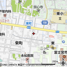 富士宮東町郵便局周辺の地図