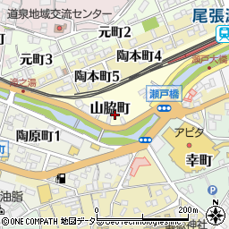 愛知県瀬戸市山脇町周辺の地図