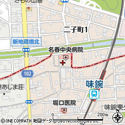名春中央病院周辺の地図