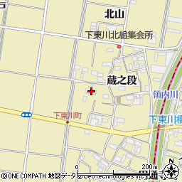 愛知県愛西市下東川町蔵之段35周辺の地図
