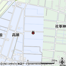 愛知県稲沢市西溝口町（苔）周辺の地図