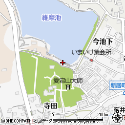 愛知県尾張旭市新居町（今池下）周辺の地図