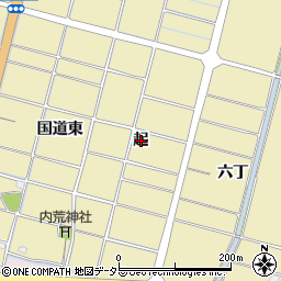 愛知県稲沢市平和町法立起周辺の地図