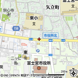 富士宮市役所周辺の地図