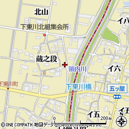 愛知県愛西市下東川町蔵之段74周辺の地図
