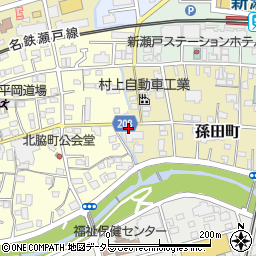 愛知県瀬戸市孫田町15周辺の地図
