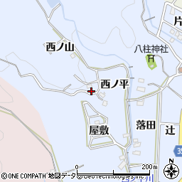 愛知県豊田市北曽木町西ノ平周辺の地図