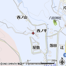 愛知県豊田市北曽木町（西ノ平）周辺の地図