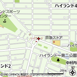 神奈川県横須賀市ハイランド周辺の地図